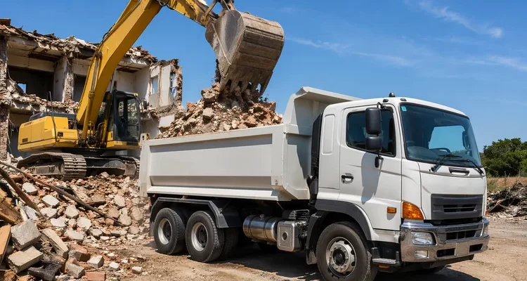 Hiring a Tipper Truck for Demolition Waste Removal